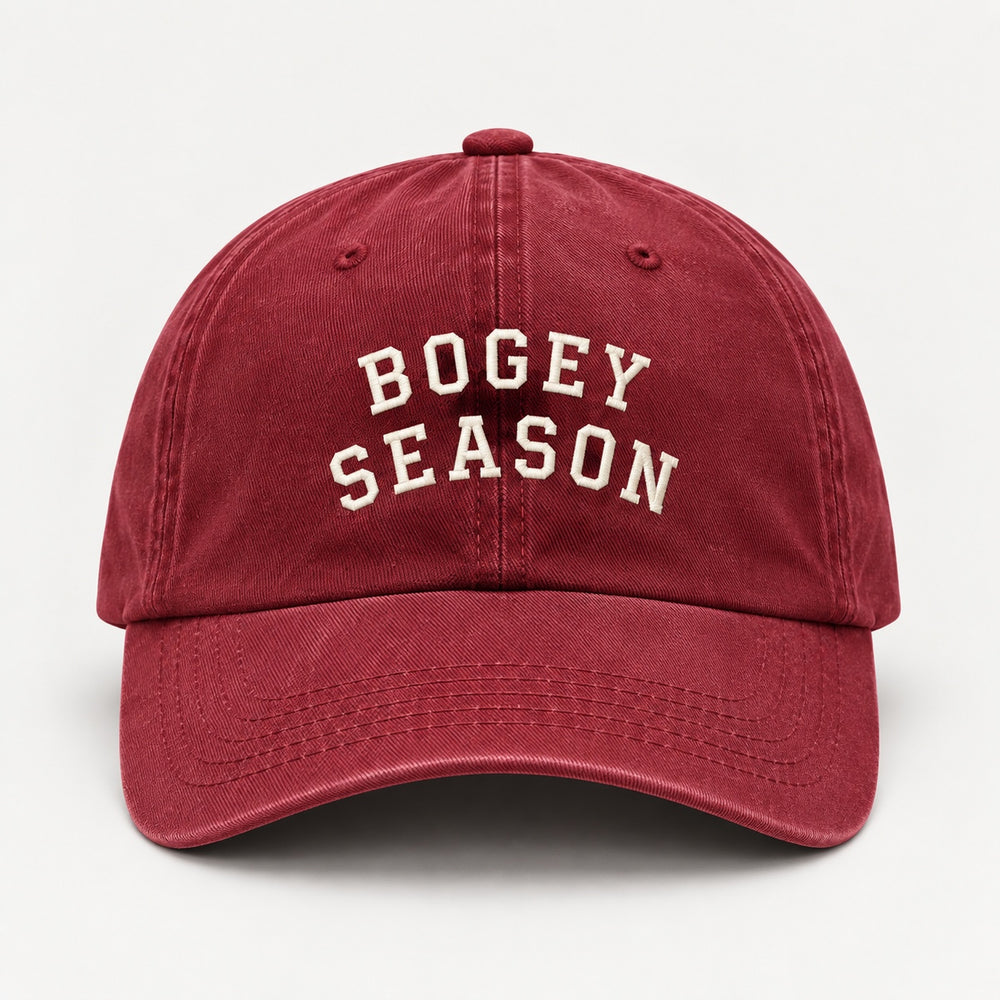 Maroon Bogey Season dad cap