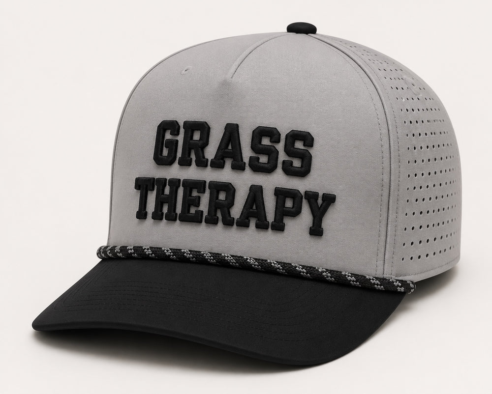 Gray and black Grass Therapy rope hat
